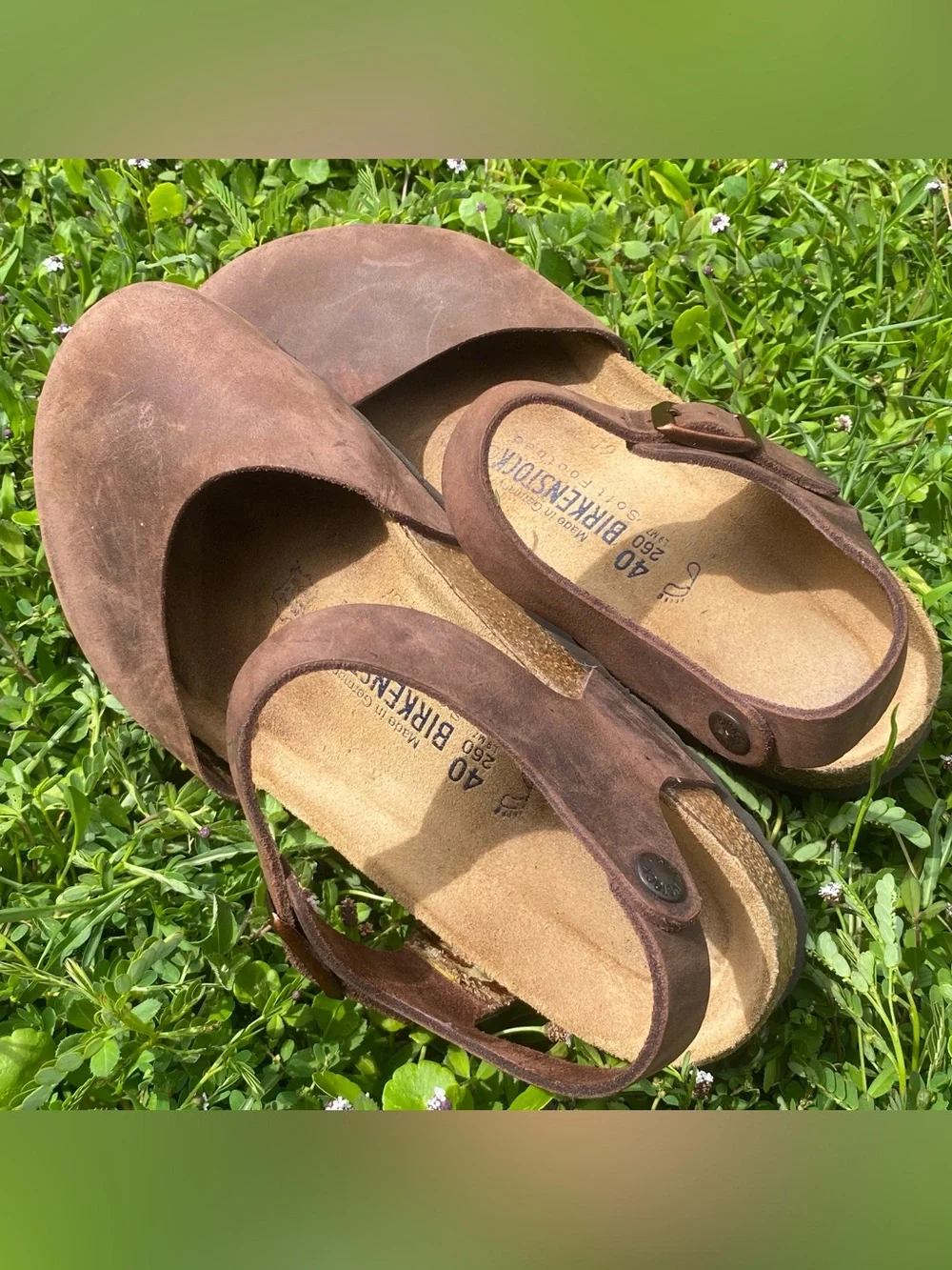 Birkenstock Messina womens oiled Brown Leather Mary Jane Sandals 40/9